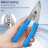 2 pcs 3 Hole Fiber Stripper Stainless Steel CFS-3 Fiber Optic Stripper 3 Port Hole Fiber Optic Stripping Tool with 6" handle, Blue...
