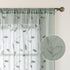 HOMEIDEAS Sage Green Sheer Curtains 52 x 54 Inch Length 2 Panels Embroidered Leaf Pattern Short Curtains for Bedroom Half/Small Window Rod Pocket ...