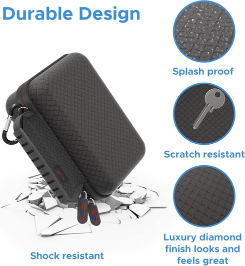DigiCharge Action Camera Carrying Case for GoPro Hero12 Hero11 Hero10 Max Hero9 / DJI Osmo Action 3 / Hero8 HERO 12 11 Mini 10 9 8 FUSION Akaso EK...