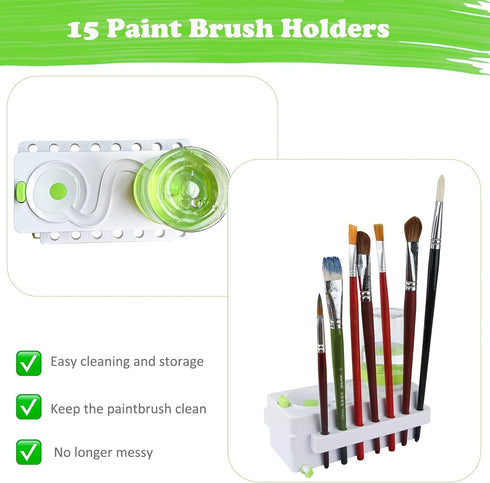 Paint Brush Cleaner, Painting Station with Drain and Brush Holder, Strengthen Water Recycling Brush Rinser, Paint Brush Cleaner Tool for Acrylic, ...