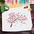 FINGERINSPIRE Cherry Blossom Tree Stencil 11.7x8.3 inch Flower Cherry Painting Stencils Plastic Reusable Tree Branches Cherry Floral Stencils Draw...