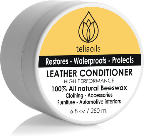 Leather Conditioner - Natural Clear Leather Repair Care Balm - Waterproofing Leather Salve Restorer, Softener & Protector - for Upholstery, Furnit...