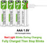 4 Pack AAA Battery,Rechargeable AAA Batteries, Lithium-ion Triple A Batteries 750mwh,1.5V Battery with 4 in1 USB Type C Port Cable Charger...