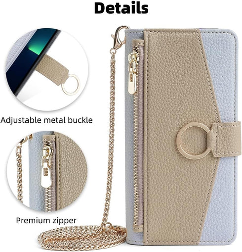 Asuwish Phone Case for Moto G Stylus 2022 4G Wallet Cover with Screen Protector and Mirror Flip Cover Ring Credit Card Holder Crossbody Strap Cell...