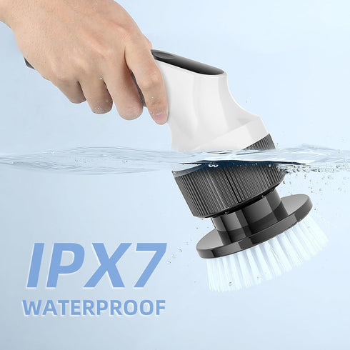 Electric Spin Scrubber, Shower Cleaner Brush, Shower Scrubber with Long Handle 53.2inch, 2H Fast Charge, IPX7 Waterproof, Bathroom Cleaning Brush ...