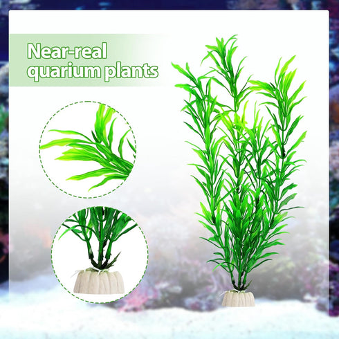 30pcs Fish Tank Accessories Aquarium Decorations Green Plants, Green Fish Tank Decorations Plant, Fish Tank Decor, Aquarium Decor Plastic Plants...