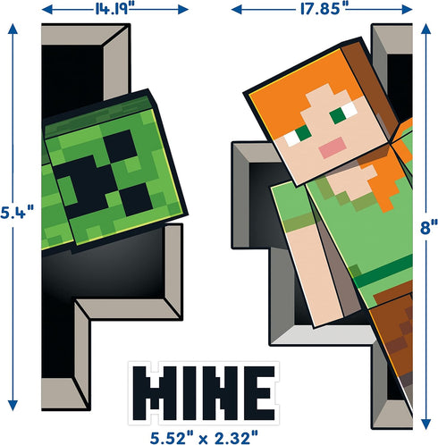 Eureka Minecraft Characters Door, Window, and Bulletin Board Go-Around Classroom Decorations for Teachers, 17 Pieces...
