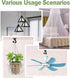 Ceiling Swag Hook Sets - Heavy Duty Hooks with Mounting Hardware for Hanging Plant, Ceiling or Extender Chains - Easy Install with Screws/Brackets...