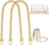 Gondiane 2Pcs Flat Purse Chain Strap Handbag Replacement Strap with Metal Buckles(15.7 Inches/40cm, Gold)...
