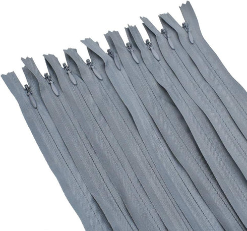 40Pcs 20 Inch Nylon Invisible Zippers Sewing for Tailor Sewing Crafts, Dresses, Skirts, Pillows DIY Crafter's Special (Gray)...