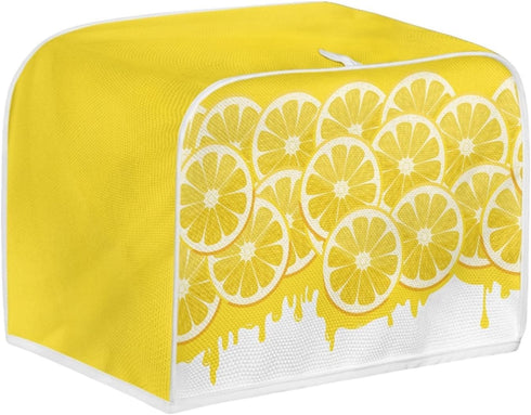Toaster Cover 2 Slice, Yellow Lemon Washable Bread Maker Cover Toaster Protector, Dustproof Kitchen Appliance Accessories, Women Gift...