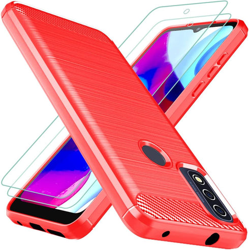 Osophter for Moto G Pure Phone Case,Moto G Pure Case with 2pcs Screen Protector Shock-Absorption Flexible TPU Rubber Protective Cell Phone Cover f...