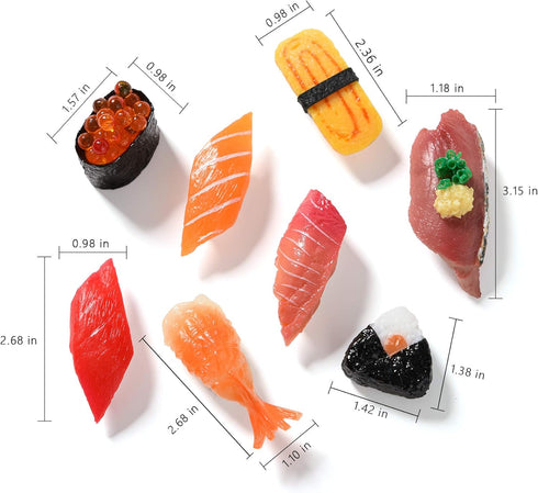 Cute Sushi Fridge Magnet Japanese Food Fun Magnets for Refrigerator Whiteboard, Fake Sushi Food Play Toys for Dollhouse Cake Kitchen Decoration Gi...