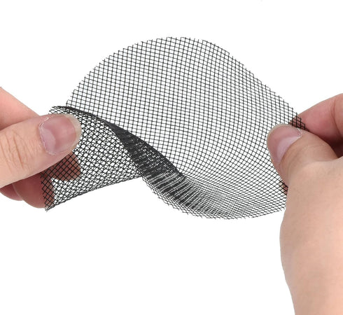 PATIKIL Flower Pot Hole Mesh Pad, 50 Pack 4.3 Inch Round Drainage Hole Screen Bonsai Pot Plastic Bottom Grid Mat Mesh, Black...