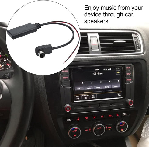 KIMISS Bluetooth Audio AUX Cable, Car Bluetooth 5.0 AUX in Adapter DSD Large Capacity Transmission Aux Audio Cable for Alpine Radio Ai Net Port...