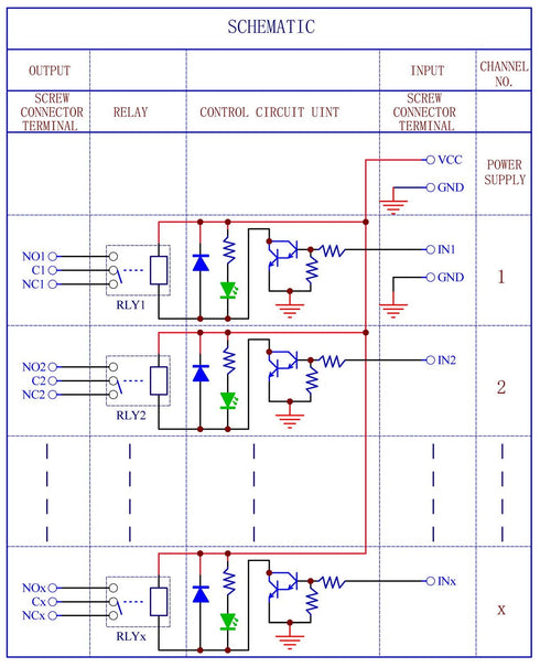 Electronics-Salon 4 SPDT 10Amp Power Relay Module, DC 12V Version....