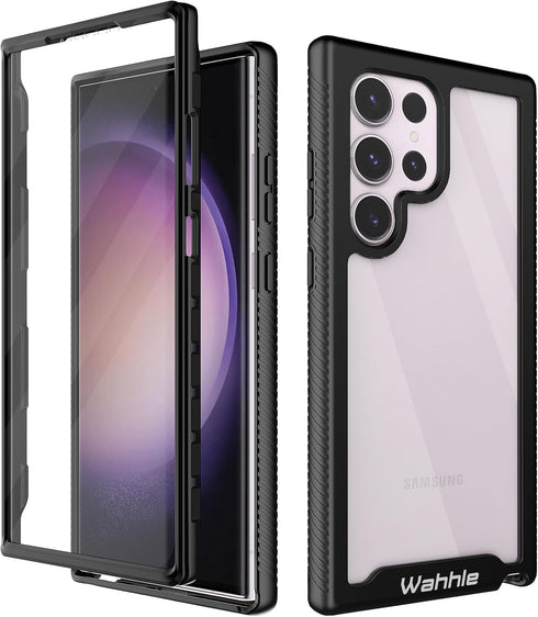 wahhle Samsung Galaxy S23 Ultra Case, Built in Screen Protector Full Body Shockproof Slim Fit Bumper Protective Phone Cover for Galaxy S23 Ultra 5...