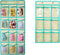 NIMES Hanging Closet Underwear Sock Jewelry Storage Over The Door Classroom Cell Phone Calculator Organizer Clear Pockets (BEIGE-12 & 9 POCKETS PA...