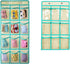 NIMES Hanging Closet Underwear Sock Jewelry Storage Over The Door Classroom Cell Phone Calculator Organizer Clear Pockets (BEIGE-12 & 9 POCKETS PA...