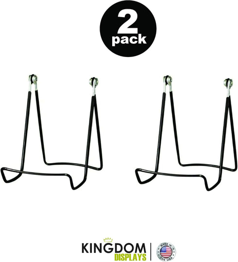 MADE IN USA 2-Pack Sturdy & Durable Adjustable Metal Easels to Display Books, Frames, Comics, Plates & More - Unique on the Market...