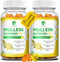 (2 Pack) 9 in 1 Mullein Gummies for Lung Cleanse, Extra Strength 10000MG(10:1 Extract) Mullein Leaf Extract w/Quercetin, Bromelain, Elderberry & M...