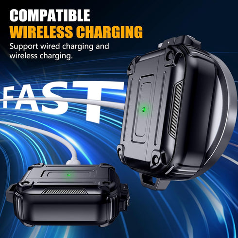 for AirPod Pro Case Cover with Cleaner Kit,Military Hard Case with Lock for AirPods Pro 2nd 1st Generation Charging Case,AirPods Pro 2 Case Access...