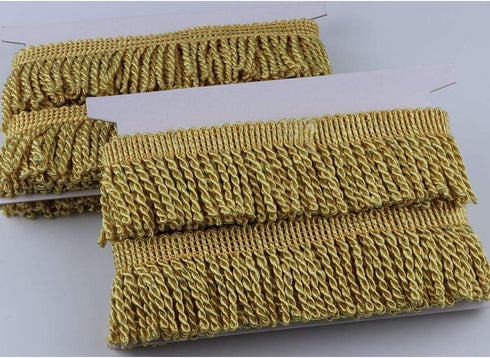 HEARTWISH Curtain Fringes Bullion Fringe Trim 2.5Inch Wide 5 Yards Long,Fabric Trims and Embellishments Curtain Weights Fringes for Sewing DIY Dec...