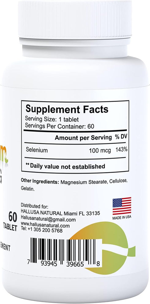 – Selenium 60 Tablets, Antioxidant and Immune Support, Heart Health – 60 Day Supply...