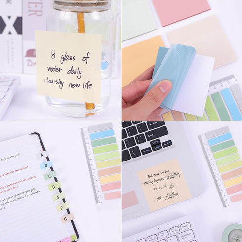 EOOUT 650 Sheets Transparent Sticky Notes, 11 Pack Bible Study Supplies 19 Colors Clear Self-Sticky Notes, Office & School Study Supplies...