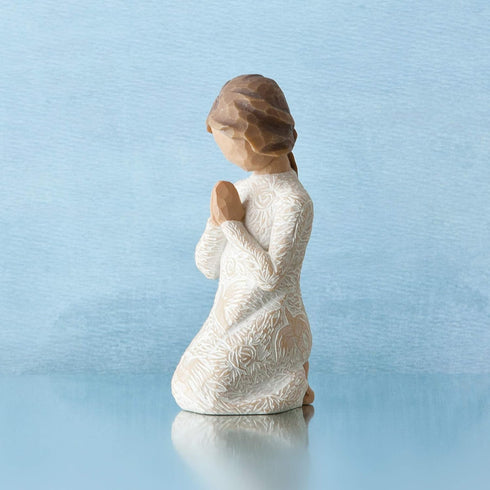 Willow Tree Prayer of Peace (Lighter Skin), Seeking The Quiet Within, Expresses Sympathy, Comfort, Remembrance, Healing, Sculpted Hand-Painted Fig...