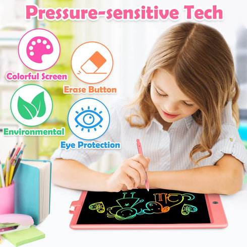 11 Inch LCD Writing Tablet Toys for 3 4 5 6 7 8 Year Old Boys Girls Gifts, Colorful Drawing Board Writing Doodle Pad, Portable Scribbler Boards Ed...