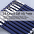 0.7mm Black Ink Gel Ink Rollerball Pens 2 in 1 Medium Point Pens with Stylus Work Pen Smooth Writing for Office Black gel pen (18pack-Black Ink)...