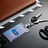 Hard Plastic Card ID Badge Holder with Keyring Heavy Duty Clear Card Holder Rigid Fuel Card Protector Keychain Secure Credit Card ID Holder Keycha...
