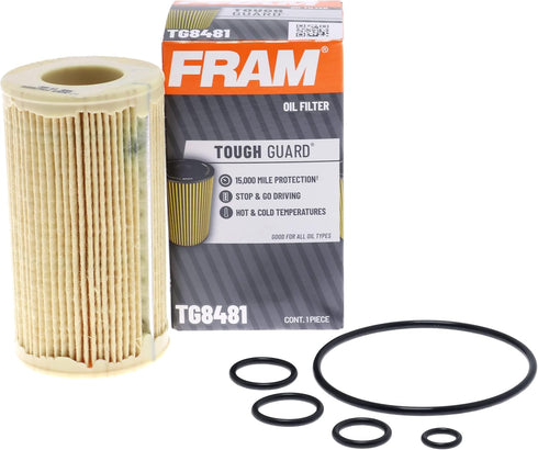 FRAM Tough Guard Replacement Oil Filter TG8481 with SureGrip, Designed for Interval Full-Flow Conventional and Synthetic Oil Changes Lasting Up to...
