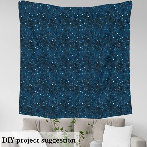 Galaxy Upholstery Fabric by The Yard, Outer Space Starry Sky Indoor Outdoor Fabric by The Yard, Universe Sparkle Stars Decorative Fabric for Uphol...