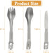 5-in-1 Camping Utensils Detachable Cutlery Portable Silverware Stainless Steel Flatware Multitool Set Tongs Spork Spoon Knife for Backpacking Hiki...