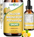 Calcium Magnesium Potassium Supplement Liquid,400mg Magnesium Glycinate,600mg Calcium Magnesium Drop Supplement with Vitamin D and Zinc (60ml/Lemo...
