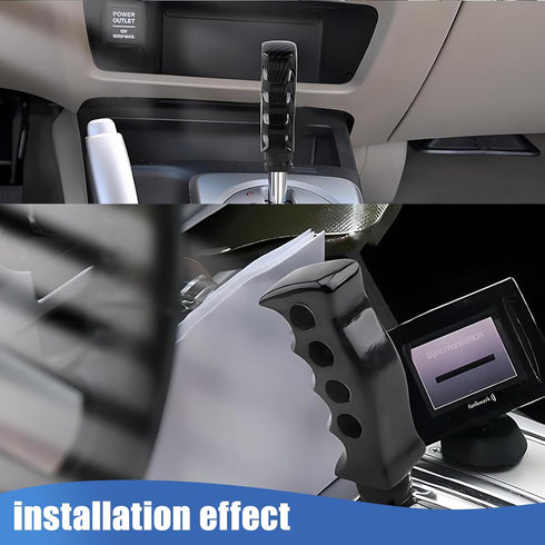 Pack-1 Car Gear Lever Shift Knob, 1.96" x 4.72" Easy-Grip Knife Handle Modified Interior Accessory, Shift Lever Kit with Mounting Adapter, Univers...
