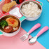VANRA 2 Pieces Toddler Fork and Spoon Set with Travel Case 18/8 Stainless Steel Toddler Utensils Kids Silverware Children Flatware Child Cutlery S...