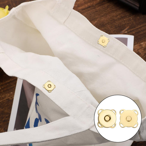 40 Sets Magnetic Snap Buttons, 14mm Plum Magnetic Snap Closures Fastener Sewing on Magnetic Clasps Button for Purses Bags Clothes Handbags Leather...