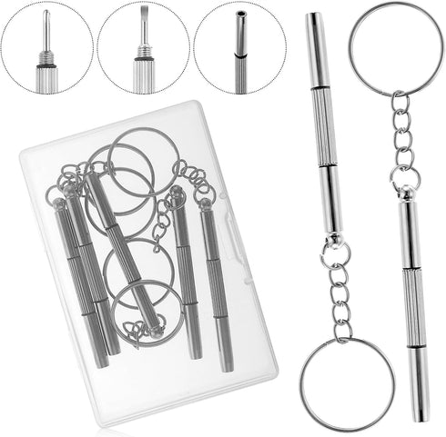 5Pcs Mini Glasses Screwdriver, 3 in 1 Multifunction Eyeglass Screwdriver Repairing Kit, Tiny Screwdriver for Glasses Tightening Repair Screwdriver...
