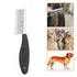 Dog or Cat Comb Grooming with Short and Long Teeth Dematting Knots Tangles Remover Combs Detangler Tool Suitable for Dogs Cats Poodle HorseStainle...