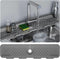 Kitchen Sink Splash Guard, Silicone Draining Mat Kitchen Faucet, 90° Foldable Design to Accommodate a Variety of Sink Countertops Gray(25* 5.9)...