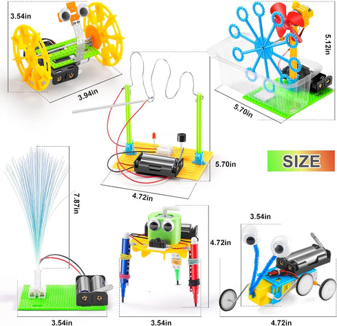 STEM Robotic Kits, Science Experiments Robot Building Kit for Kids 5-7 8-12, Electronic Engineering Projects for Girls, DIY Coding Robots for Boys...