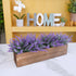 Winlyn Rustic Wooden Planter Box 17.3" L x 3.9" W x 3.9" H Brown Rectangular Planter Decorative Wood Box with Removable Plastic Liner Window Box f...