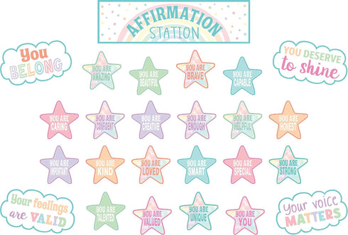 Teacher Created Resources Pastel Pop Positive Affirmations Mini Bulletin Board...