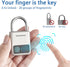 Fingerprint Padlock, Smart Padlock with USB Charging Support, Fingerprint Lock, Biometric Lock Suitable for Luggage, Bookcase, Suitcase, Backpack,...