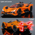 Toy Cars Apo Project EVO Model 1:32 Metal Diecast Car Toys with Light and Sound Pull Back Car for 3 4 5 6 7 Year Old Boys (Orange)...