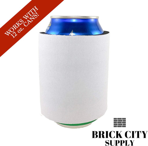 White Slap Can Cooler Blanks-Sublimation or Vinyl. Neoprene Bulk Party favors (5)...