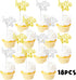 18PCS Hello 14th Cupcake Topper Picks for Happy Birthday Party Cheer to 14 Years Old Theme Party Decoration Supplies Celebrating Anniversary Gold ...